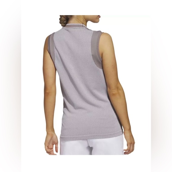 New Adidas Ultimate365 Tour Sleeveless Primeknit Golf Polo Womens size Medium - Picture 2 of 8